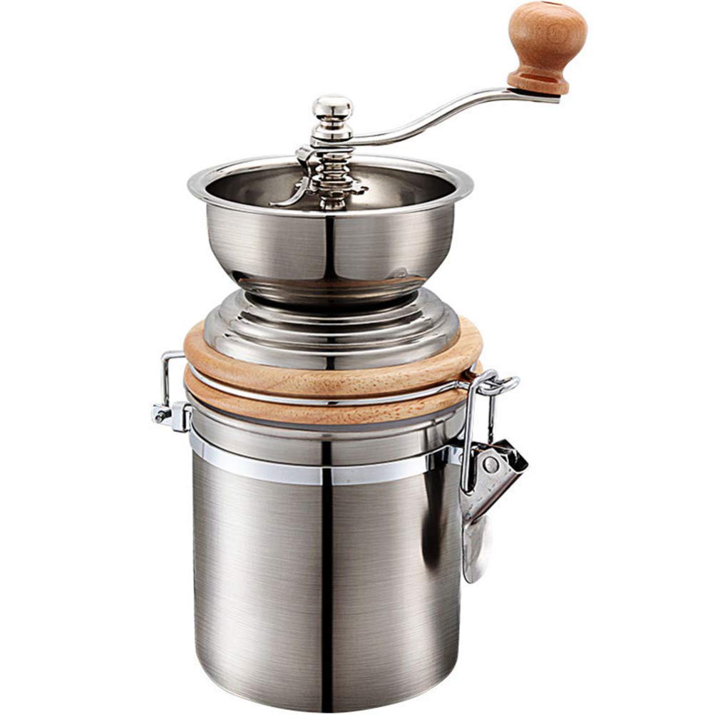 YARNOW Manual Coffee Grinder - Portable Hand Crank Coffee Bean & Spice Mill with Adjustable Coarseness - Perfect for Home, Camping, and Travel Brewing