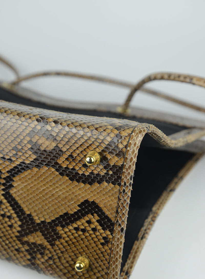 Fendi Python & Mesh Shopper Bag - Luxury Designer Handbag for Women, Perfect for Work, Travel & Everyday Use