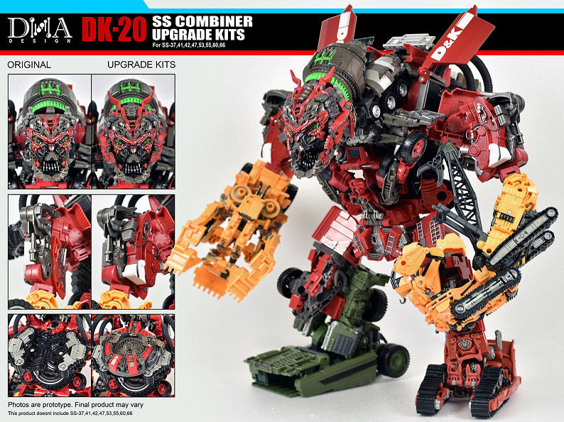 DNA Design DK 20 Upgrade Kit for Superion Combiner (Reissue with Bonus) - Transform Your SS Combiner into a Masterpiece for Display & Collection