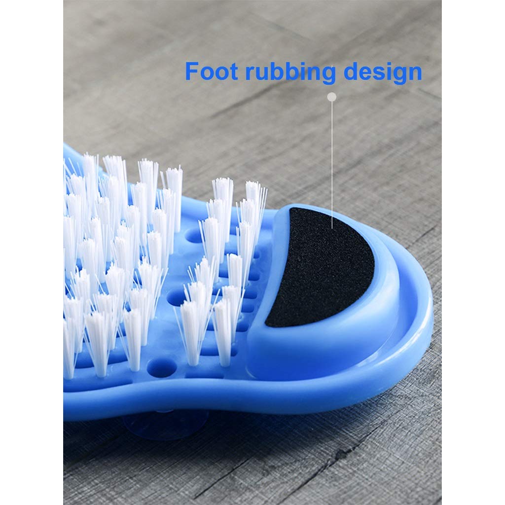 Shower Foot Massager Slippers - Exfoliating Cleaning Massage Shoes with Non-Slip Design for Bathroom & Spa Use - Relaxing Foot Scrubber Washer for At-Home Pedicures and Stress Relief (One Size Fits Most)