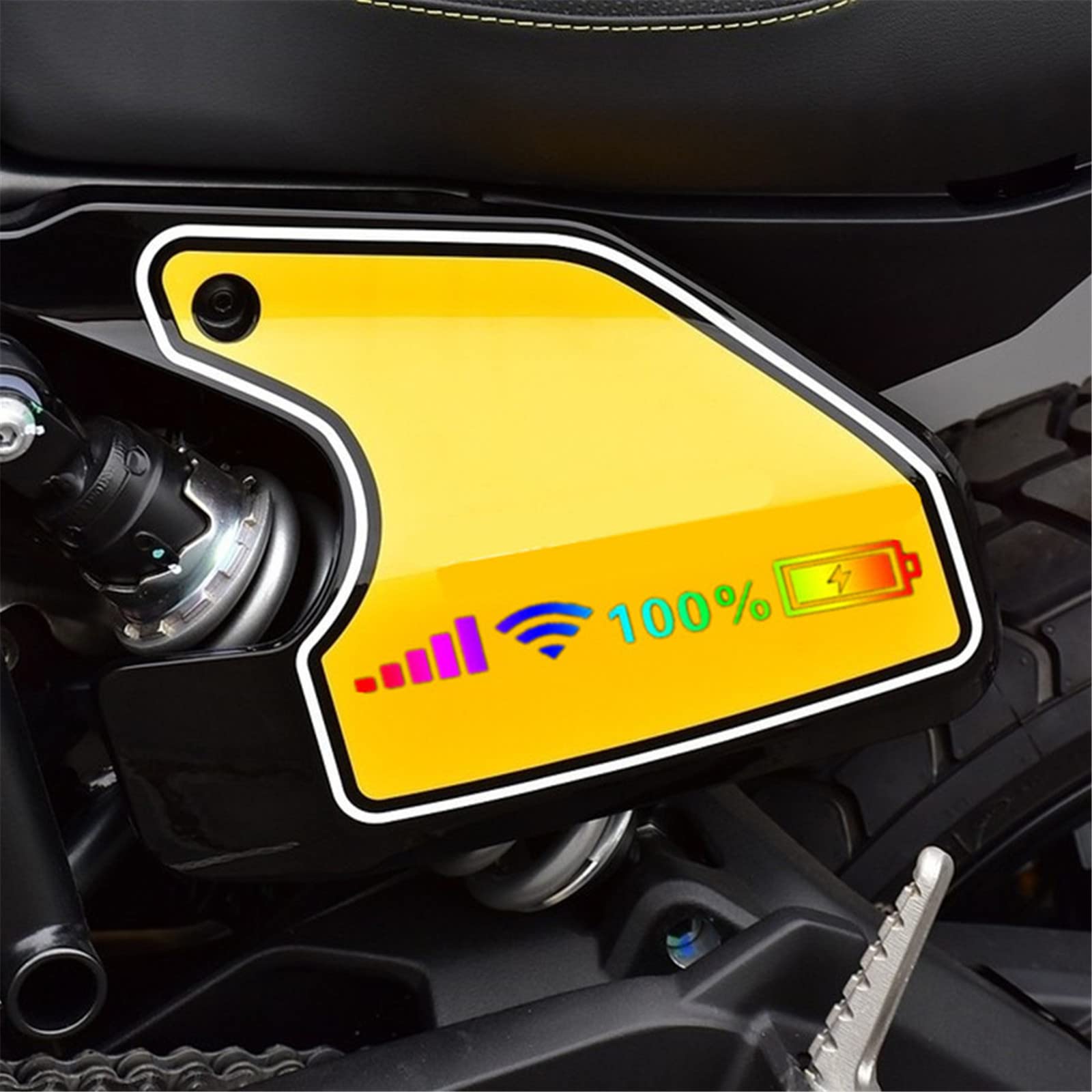 Funny Car Windshield Stickers & Decals - WiFi Signal, Power Symbol, Mobile Phone Logo Window Decals for Men & Women - Personalized Car Accessories (White) - Great for Expressing Personality & Customizing Your Vehicle