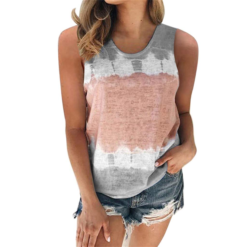 Women's Summer Graphic Letter Print O-Neck T-Shirt - Sleeveless Blouse Top in White | Casual Wear, Beach Outfits & Everyday Fashion