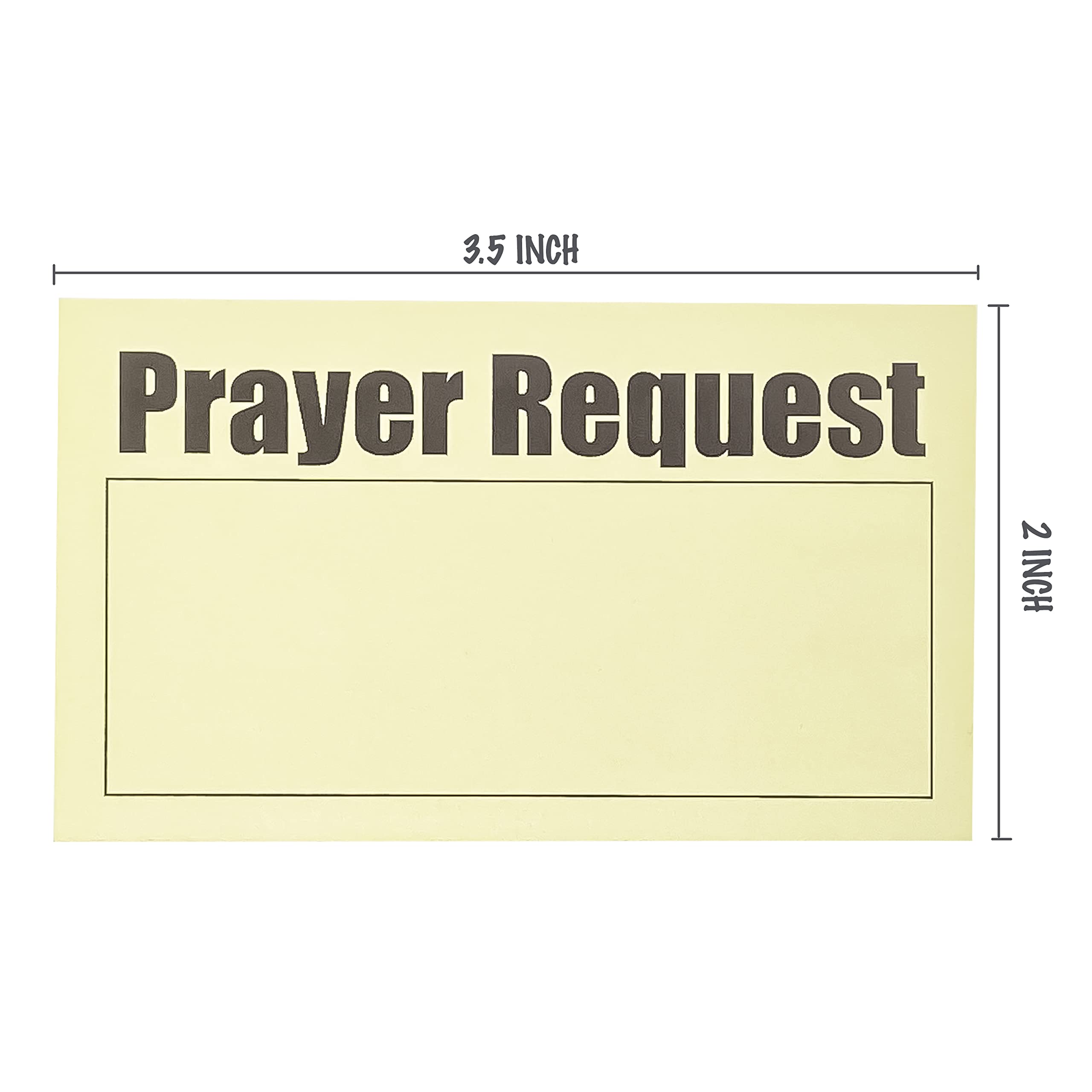 100-Pack Yellow Prayer Request Cards (2 x 3.5 Inches) - Perfect for Church Services, Bible Studies & Religious Events