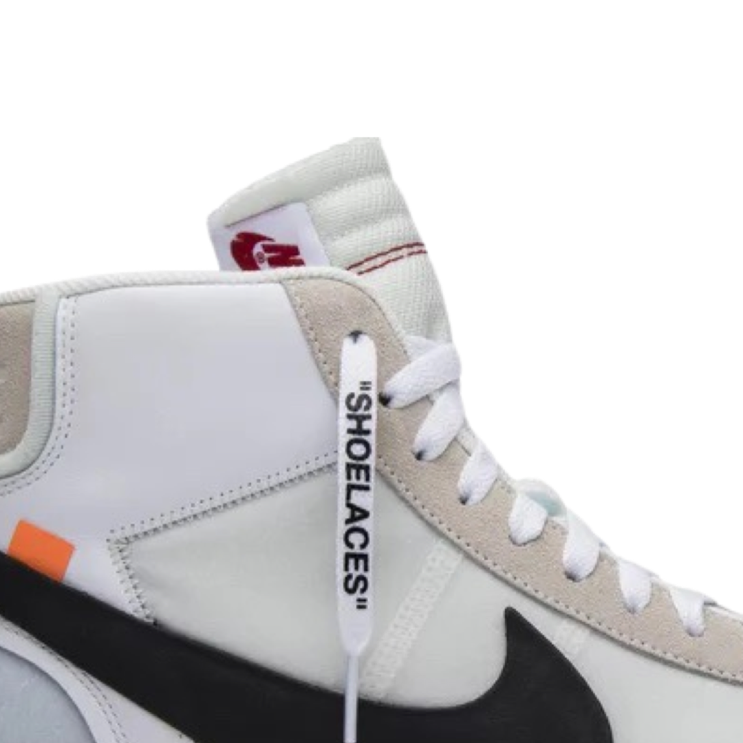 Nike x Off-White The Ten Blazer Mid OG Sneakers 2018 - White, Black & Muslin Colorway | Limited Edition Basketball Shoes for Streetwear & Casual Outfits