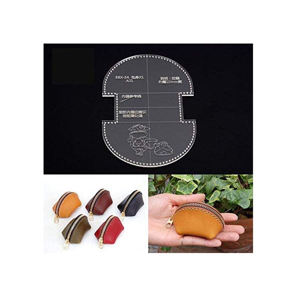 NW Coin Purse Template: Acrylic Leather Wallet Pattern for DIY Crafting - Perfect for Handmade Purses, Gift Making & Sewing Projects