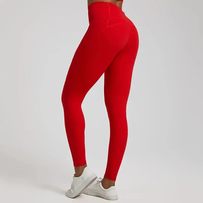 Seamless Nude Yoga Pants for Women - 3 Pocket High Waisted Gym Leggings with Push Up Effect | Perfect for Workouts, Running & Lounge Wear