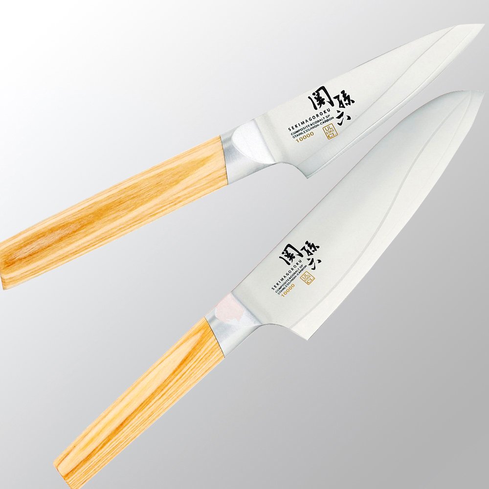 KAI Seki Magoroku 10000CL Japanese Kitchen Knife - 3.5 Inch (90mm) Petty Utility Knife for Precise Cutting | High-Quality Japanese Stainless Steel Blade | Perfect for Peeling, Slicing Fruits & Vegetables | Made in Japan