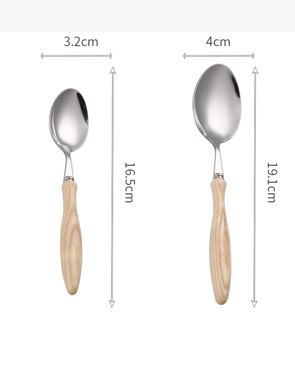 32-Piece Stainless Steel Flatware Set with Wooden Handle - Mirror Polished Silverware Utensils (Forks, Spoons, Knives) for Home, Restaurant & Daily Use - Perfect for Family Dinners, Parties & Outdoor Picnics