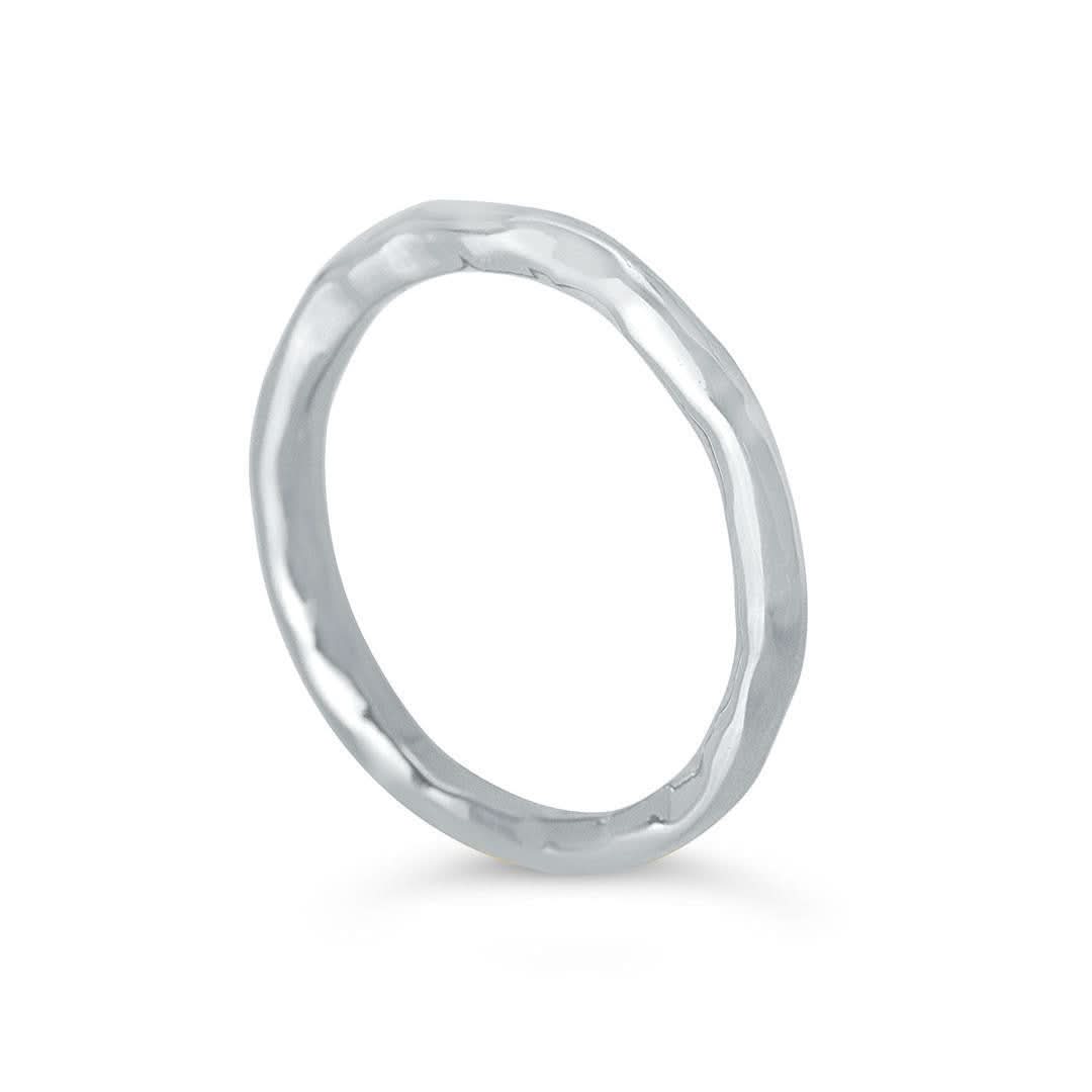 Men's Hammered Silver Ring - Handcrafted Sterling Silver Jewelry for Men - Perfect for Gifts, Weddings & Everyday Wear