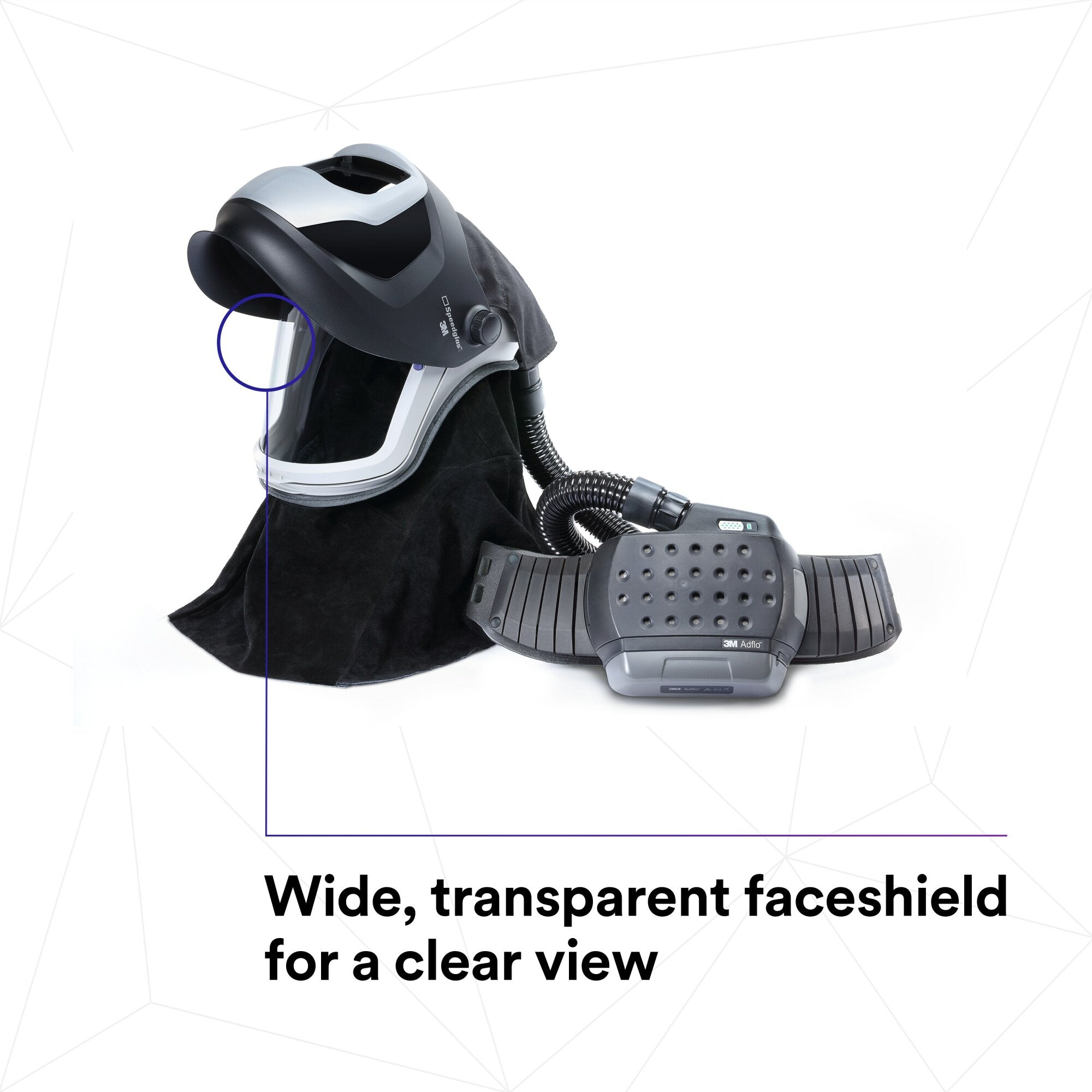 3M Adflo PAPR & Versaflo M Series Welding Helmet Kit with Speedglas Shield - Respiratory Protection for Industrial Welding & Metalwork