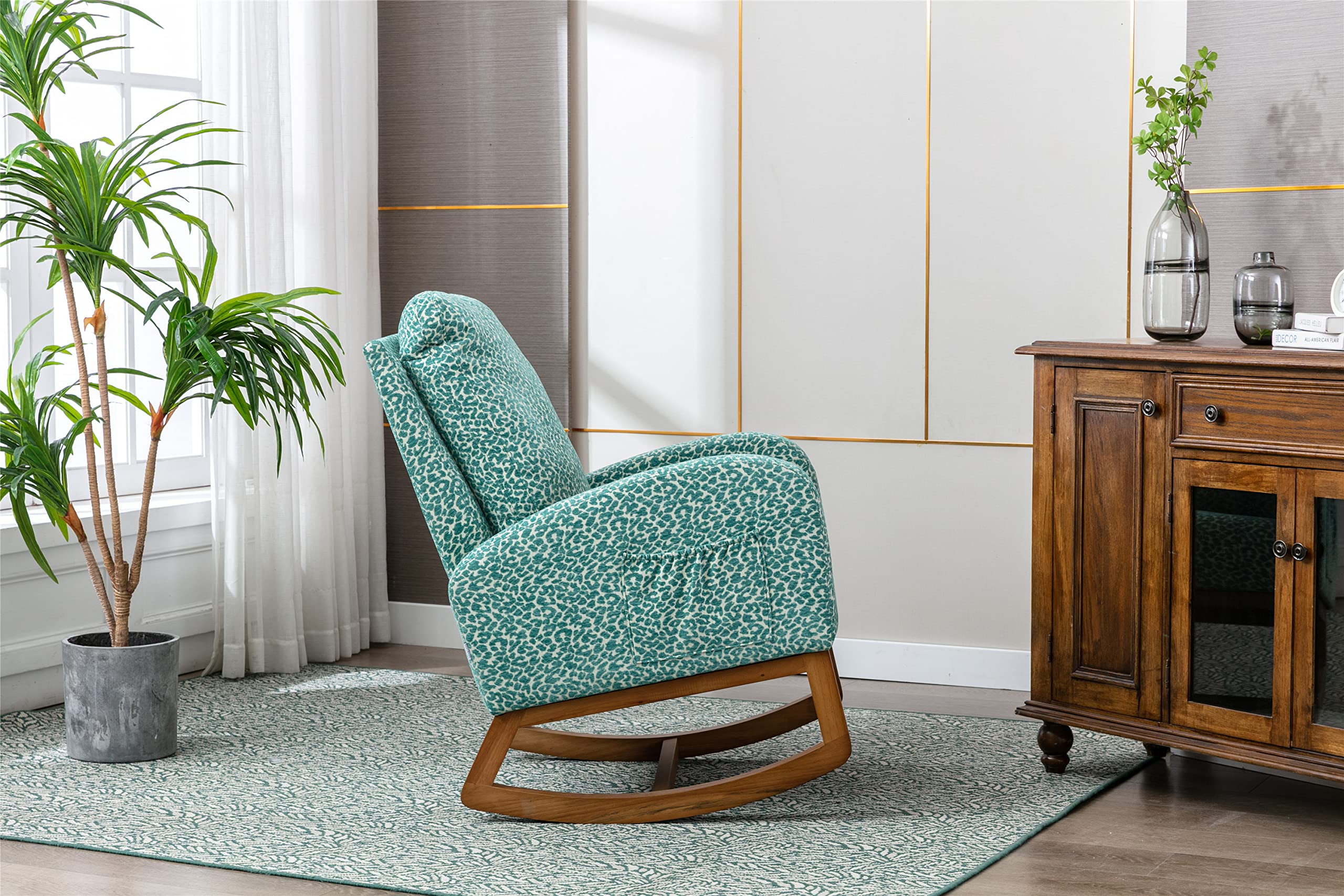 Comfortable Rocking Chair for Living Room - Cozy Lounge Chair with Smooth Gliding Motion | Perfect for Relaxing, Reading & Nursing