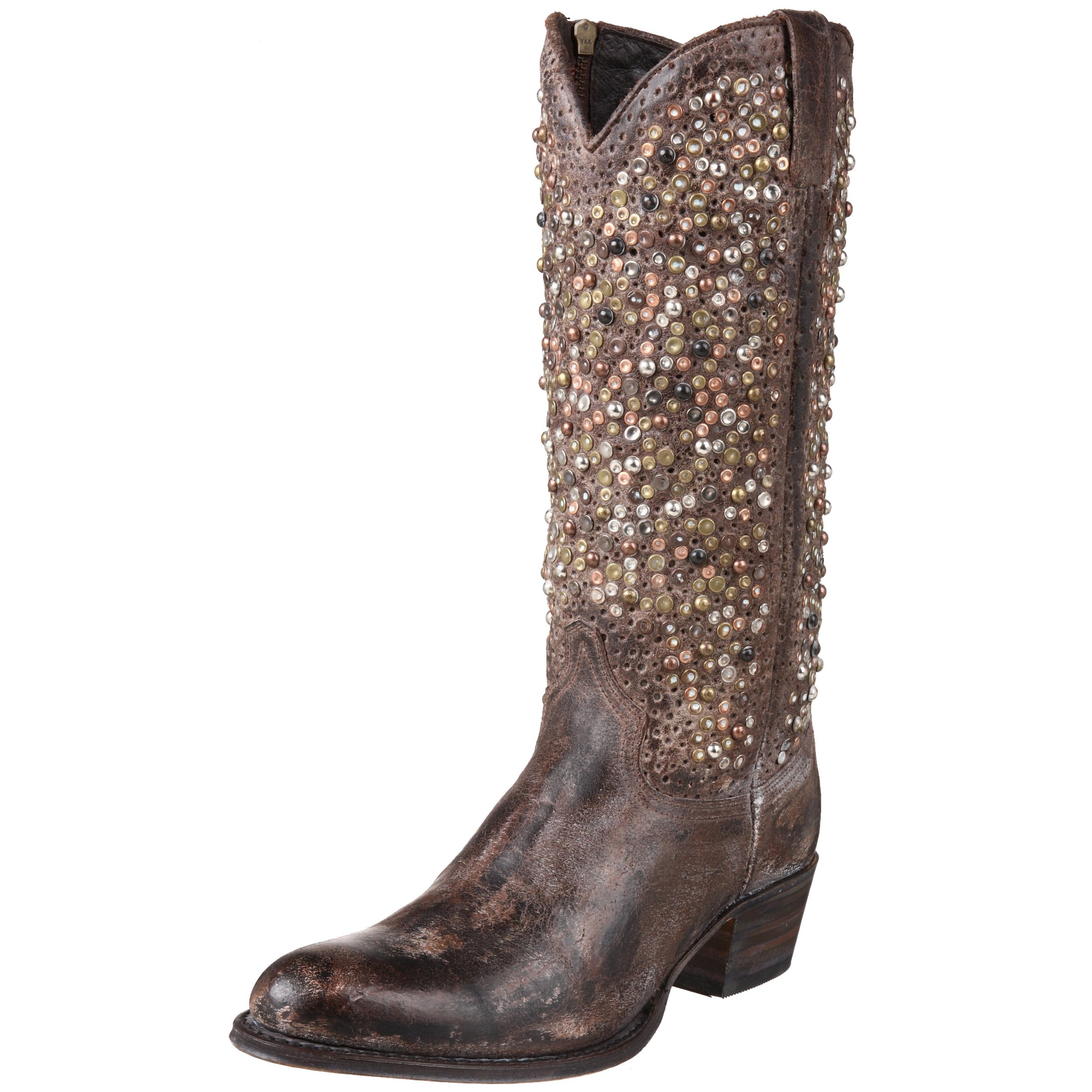 FRYE Women's Deborah Studded Tall Western Boots - Stylish Cowgirl Boots for Women, Leather Riding Boots with Studded Details | Perfect for Country Concerts, Rodeos & Western Fashion Outfits