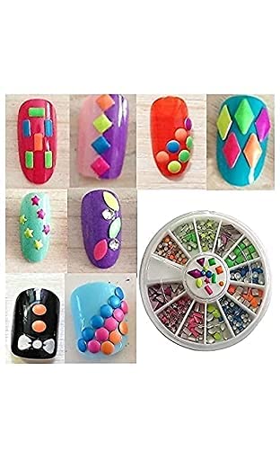 APOEM Acrylic Artificial Nails for Women - 12-Piece Set with Glue & Brush (3 Styles, Multi-Color) - Perfect for Parties, Weddings & Daily Nail Art
