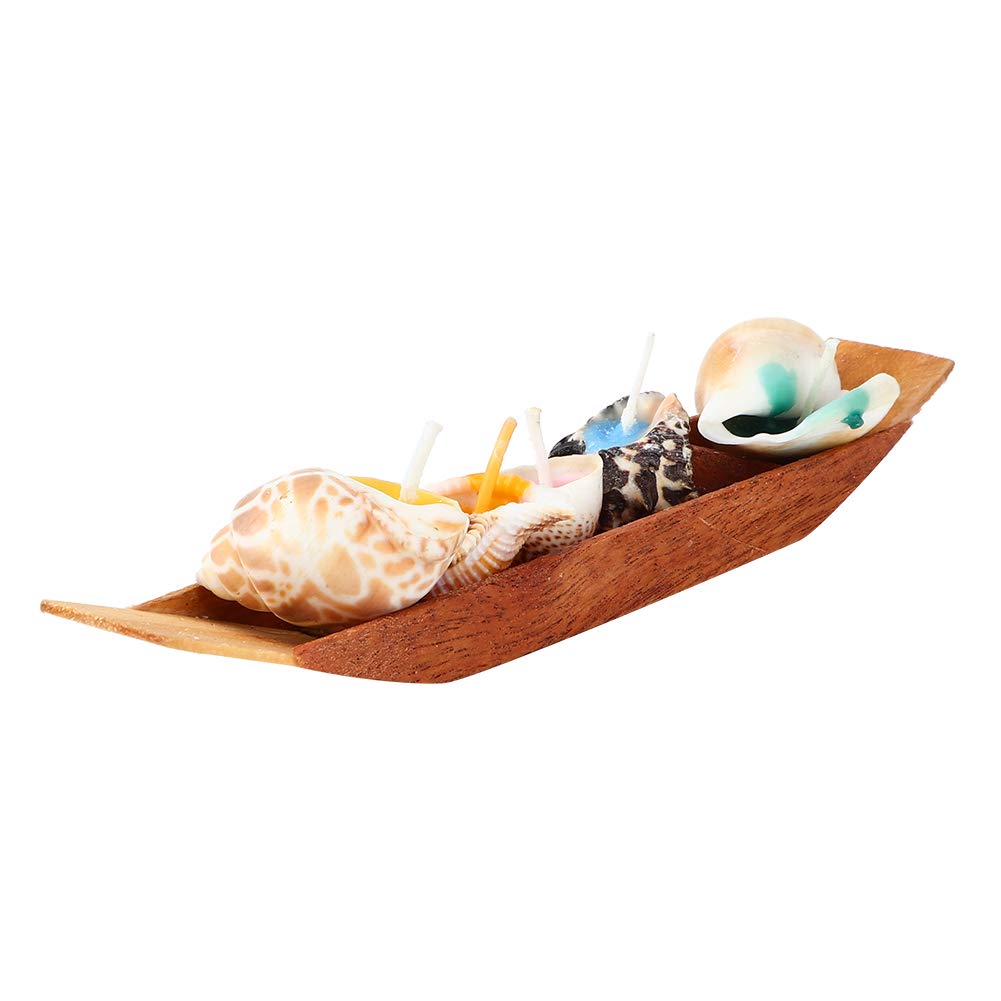 Aromatherapy Scented Candles Set - Boat with Conch Design for Stress Relief & Relaxation | Home Spa, Meditation & Yoga Accessories
