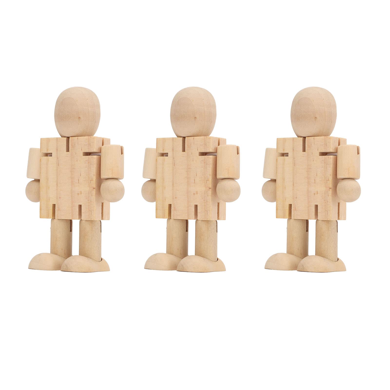 Rosvola Wooden Cubebot - Odorless Flexible Joints DIY Wooden Robot Toy for Kids & Adults - STEM Educational Gift for Birthday & Christmas - Enhances Creativity & Hands-on Skills - Perfect for Home, Classroom & Office Decor