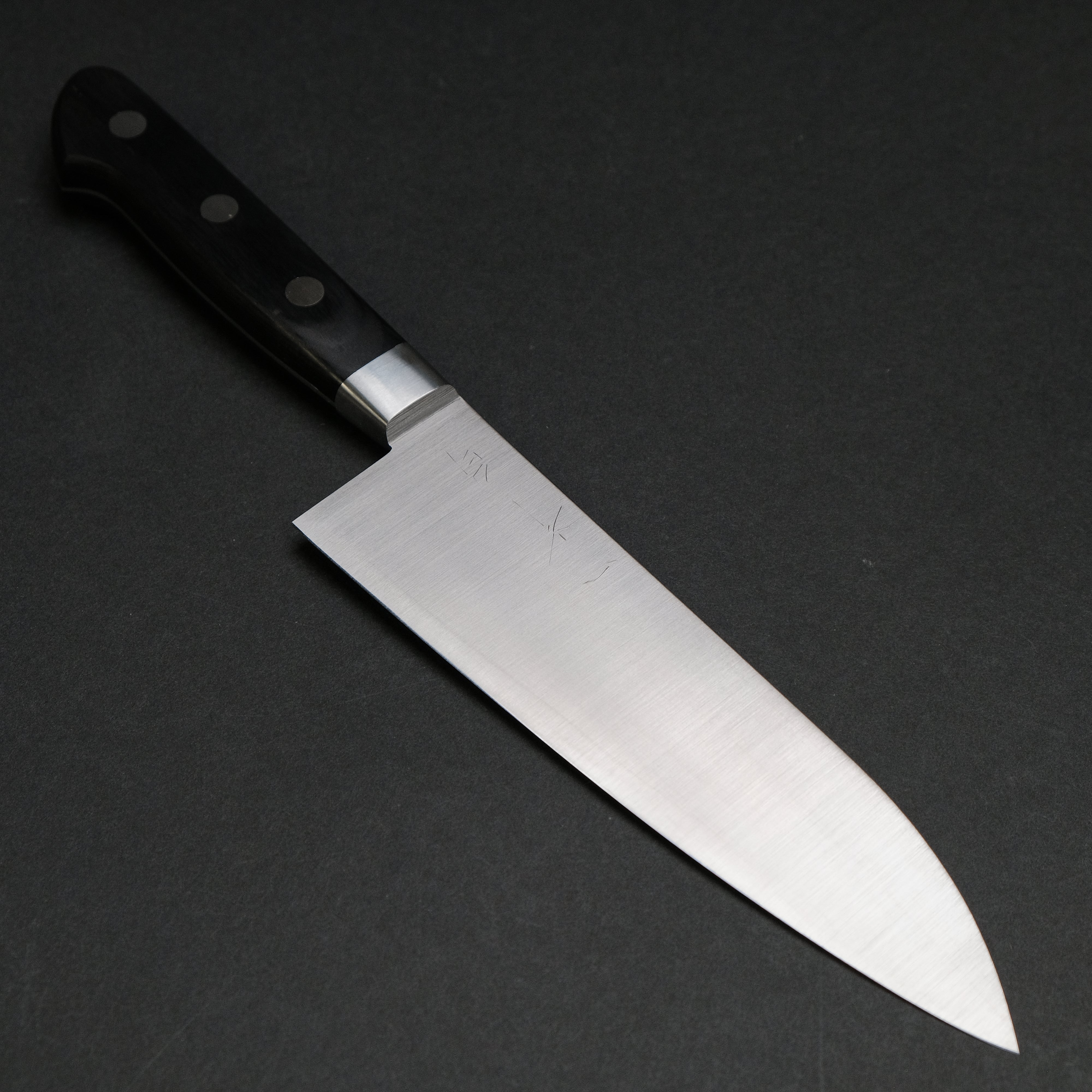 Hitohira Ashi White #2 Santoku Knife 165mm with Pakkawood Handle - Japanese Kitchen Knife for Slicing, Dicing & Chopping Vegetables, Meat & Fish