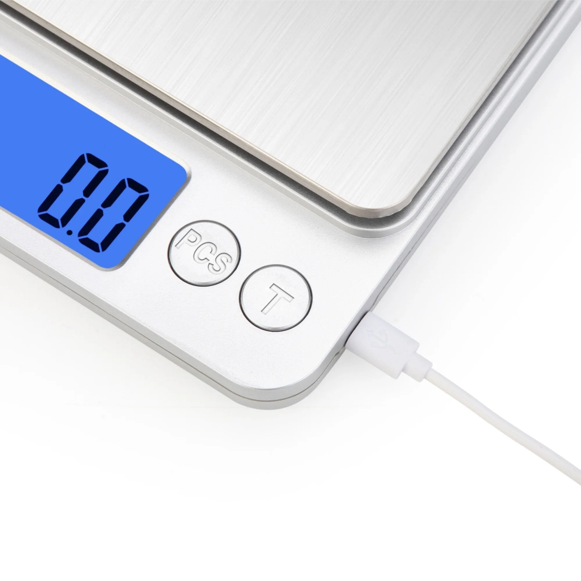 ANYCO Anygleam Rechargeable Digital Kitchen Scale - 11lb/5kg Capacity, Stainless Steel Platform, Precise Measurements for Baking, Cooking & Portion Control - Perfect for Home Chefs & Meal Prep