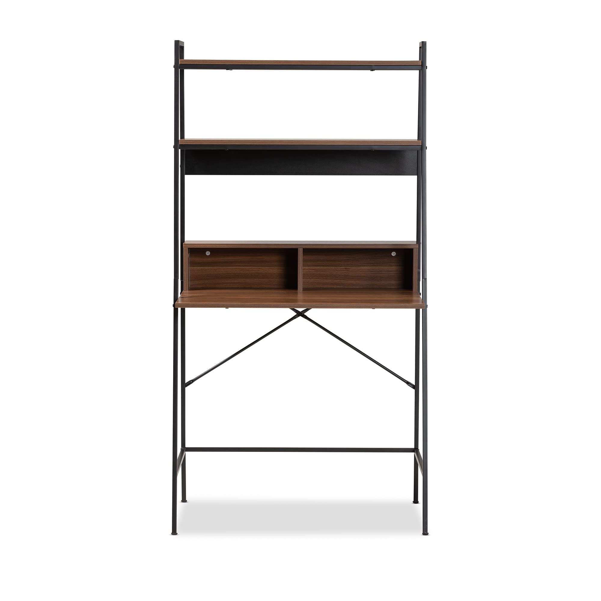Baxton Studio Walnut Brown Desk for Home Office