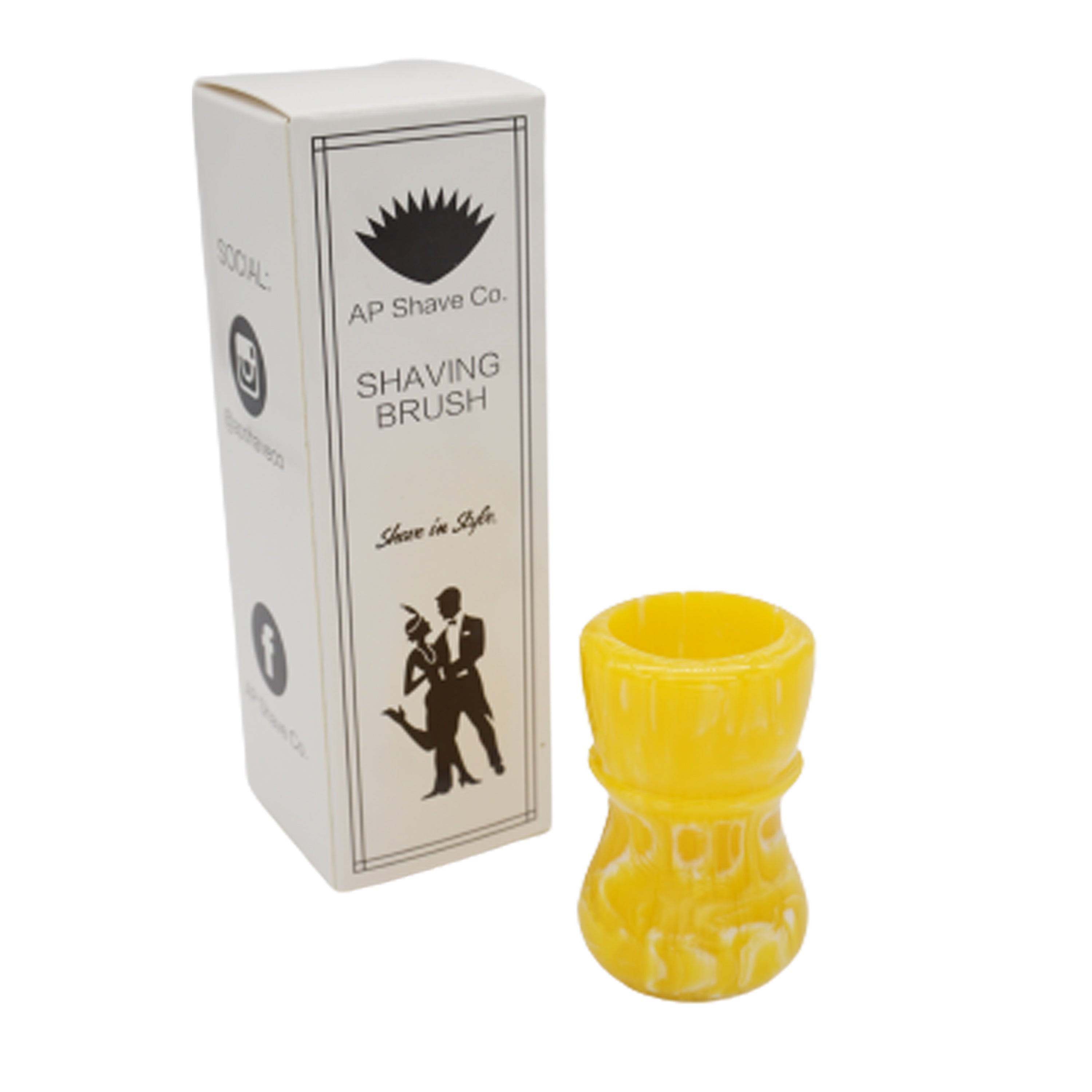 Premium Lemon Drop Handcrafted Shaving Brush Handle - Fits 24mm & 26mm Knots - Perfect for Wet Shaving & Grooming Kits - Luxury Shaving Accessory for Men's Daily Routine