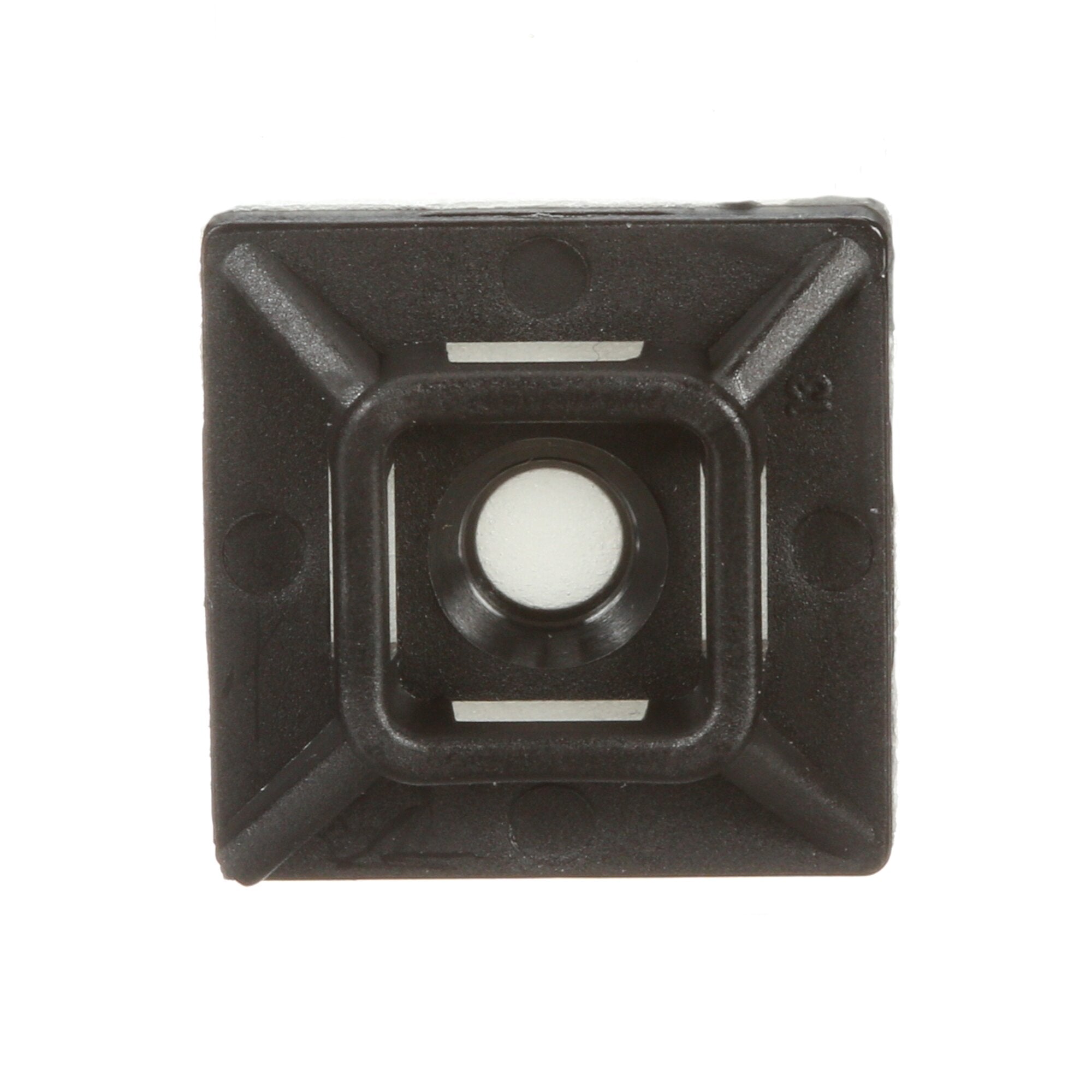 3M CTB75X75BKA C 4-Way Adhesive Cable Tie Mounting Base - Heavy Duty Organizer for Wires, Cords & Cables - Ideal for Home, Office & Workshop Cable Management