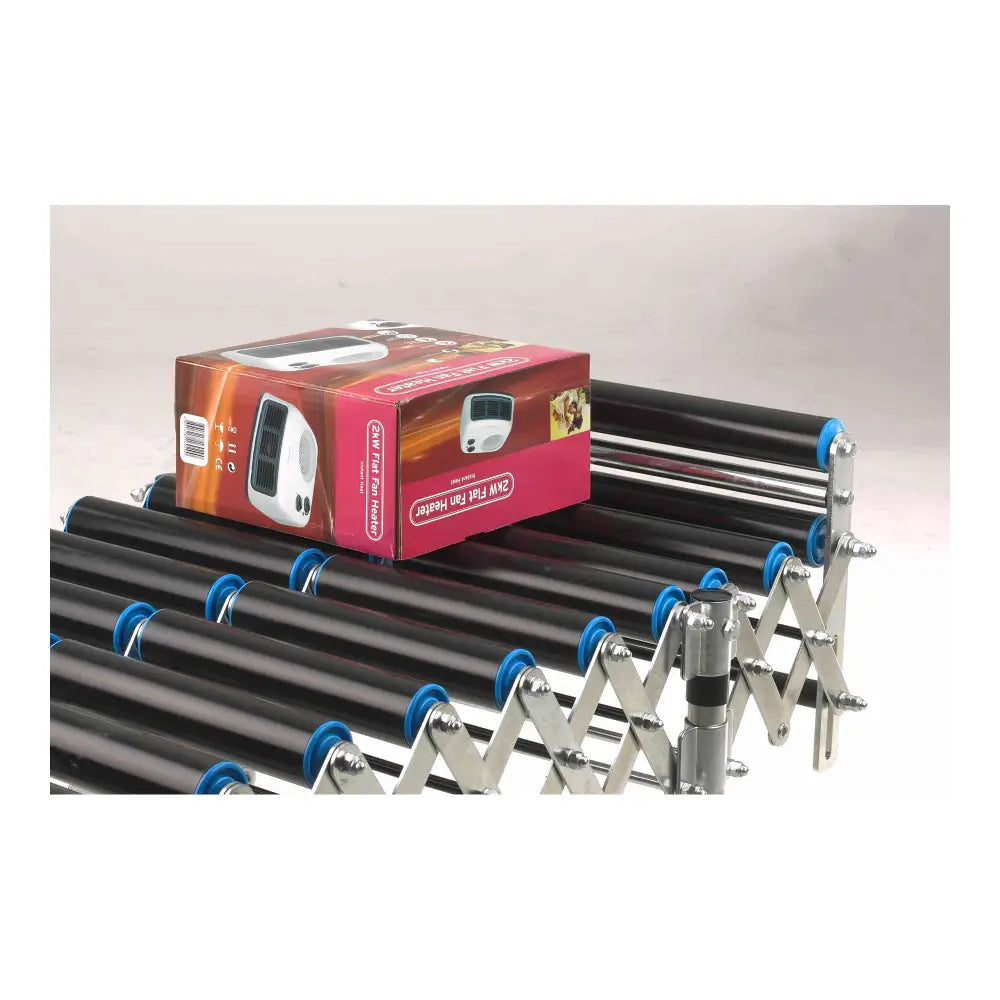 Flexible PVC Roller Conveyor Belt - 400mm x 4.5m Expandable, Heavy Duty Industrial Conveyor System for Warehouse, Packaging & Material Handling