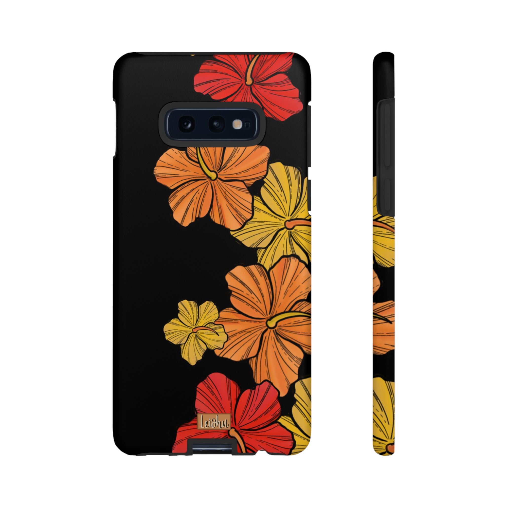 Vintage Hibiscus Pattern Samsung Galaxy Phone Case - Stylish Protective Cover for Galaxy S21/S20/S10/Note 20 - Perfect for Everyday Use, Travel & Gifting