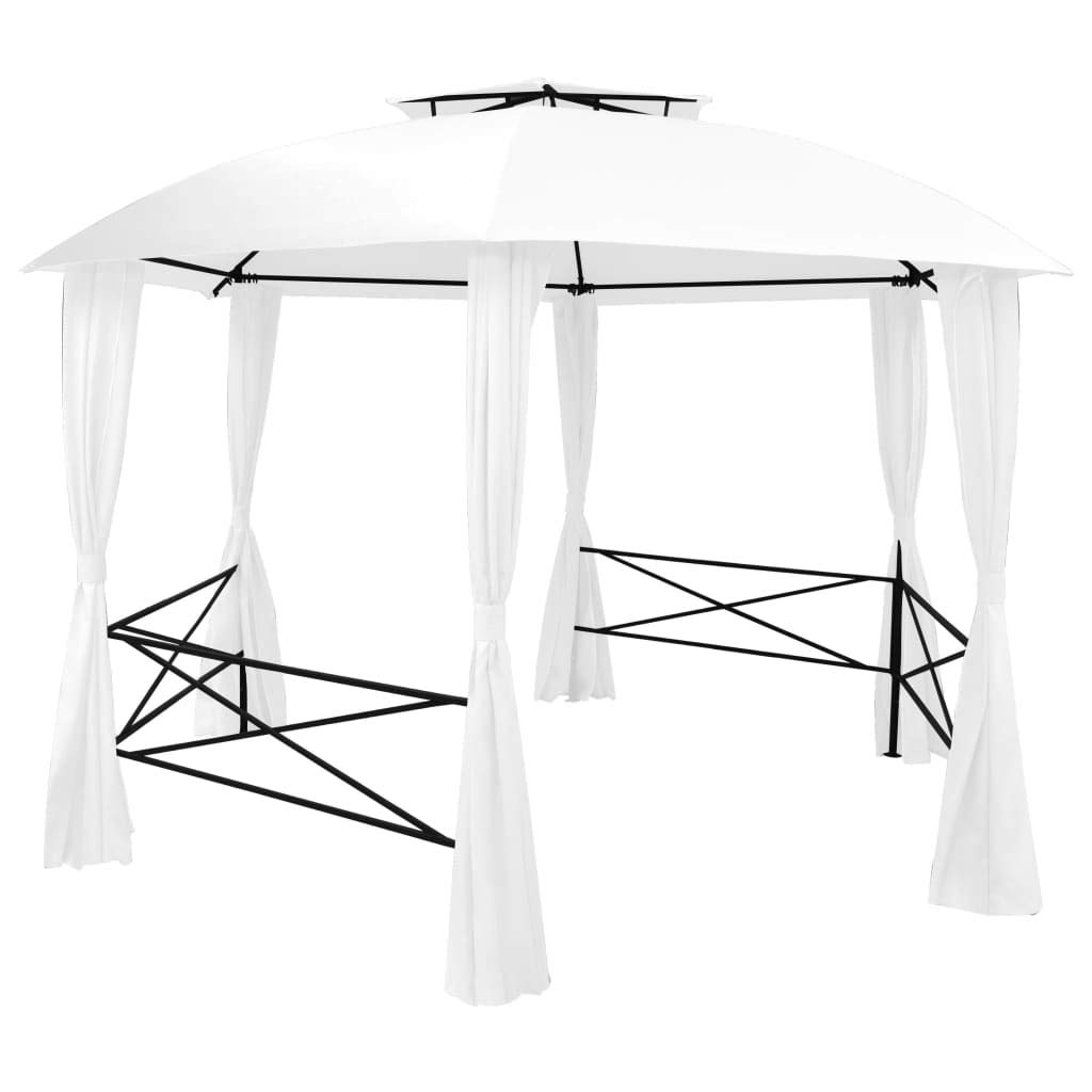 Premium White Outdoor Party Tent with Curtains - 141.7