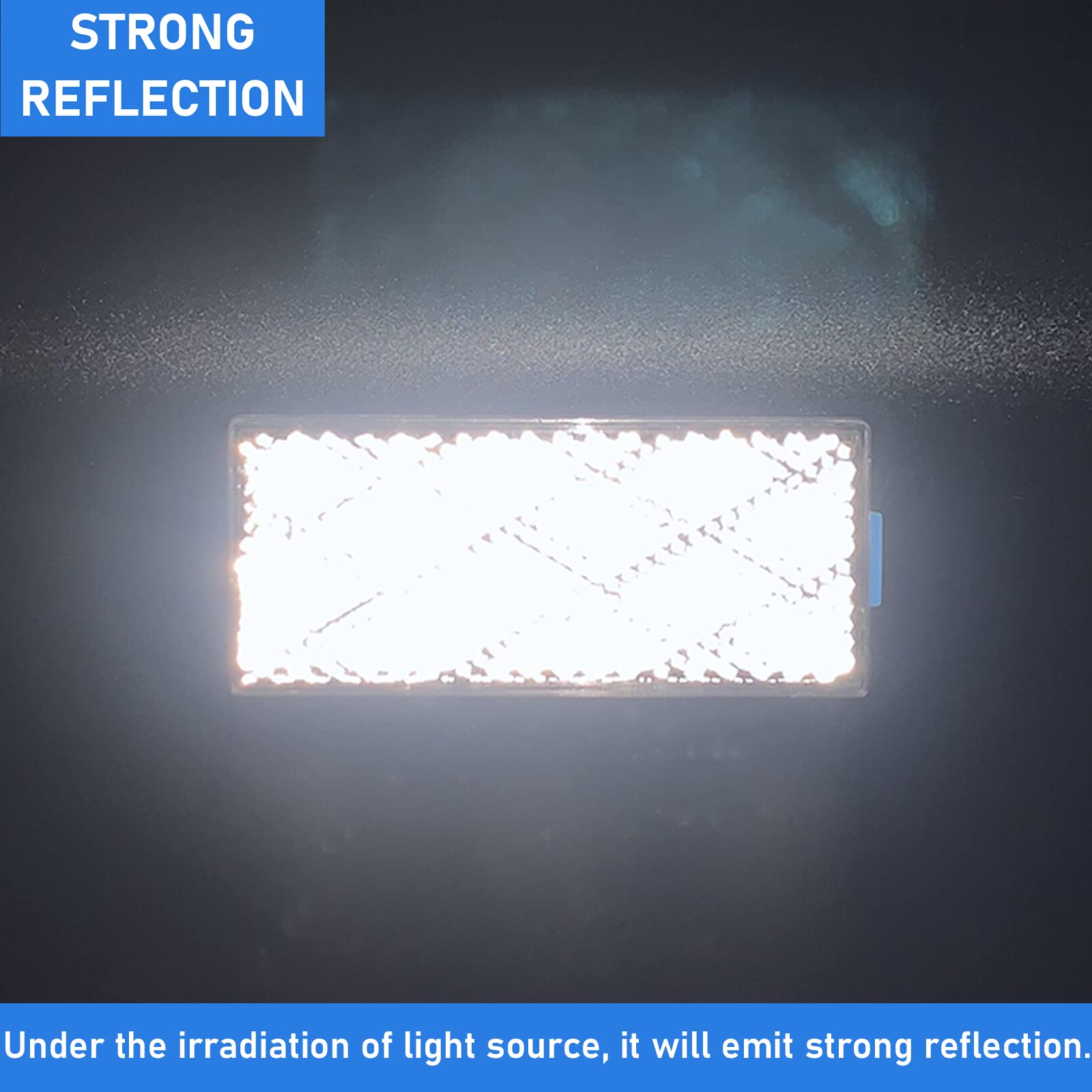 80X35mm Self-Adhesive Reflective Safety Stickers - Waterproof Rectangle Reflectors for Driveway, Mailbox, Trailer & Road Safety (Pack of XX) - Perfect for Night Visibility on Bikes, Signs & Hazard Zones