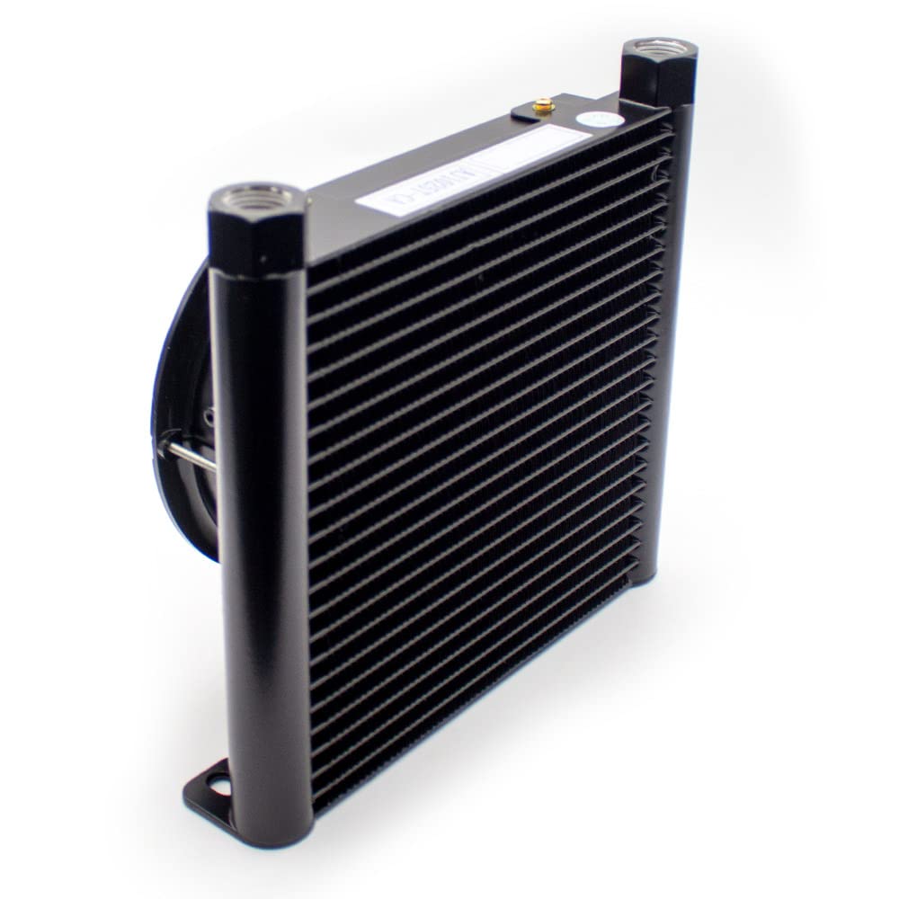 25L/MIN Hydraulic Oil Cooler - Aluminum Alloy Air Cooler Radiator with 3Mpa Pressure & DC 24V for Heavy Machinery, Construction Equipment & Industrial Applications (Model AJ1025T-CA)