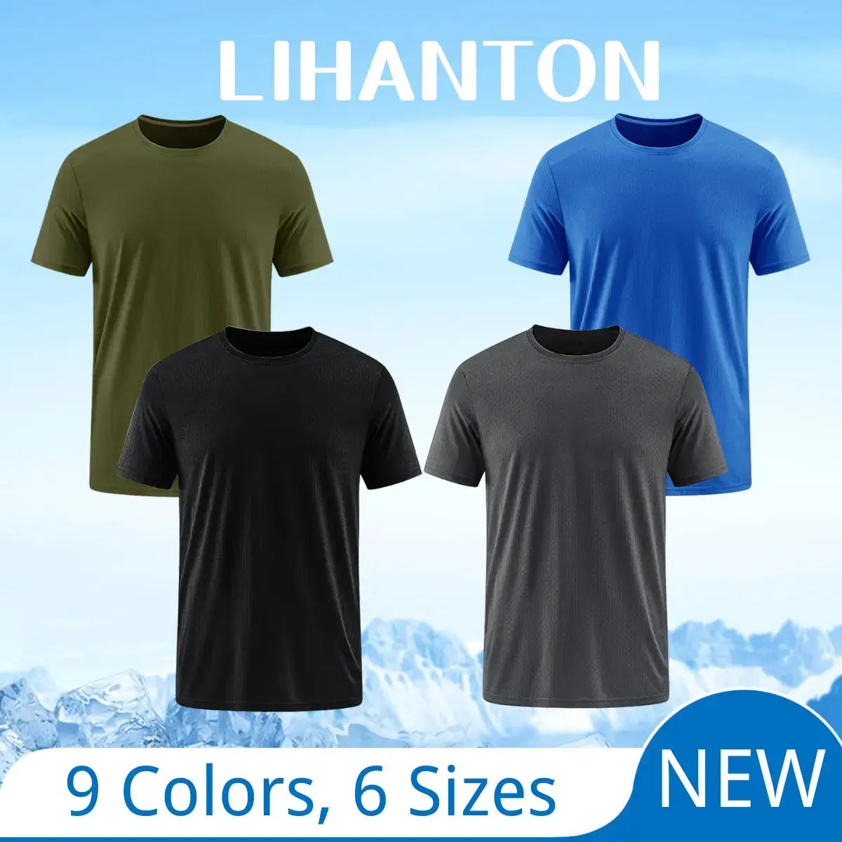 4 Pack Men's Quick Dry Athletic T-Shirts - Moisture Wicking Workout Shirts for Running, Gym & Sports - Lightweight & Breathable Activewear