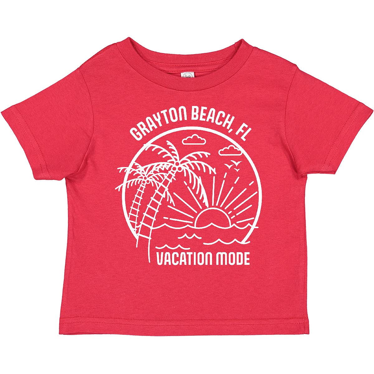 Inktastic Summer Vacation Mode Grayton Beach Florida Toddler T-Shirt - Fun Beach Outfit for Toddlers, Perfect for Family Trips & Summer Vacations