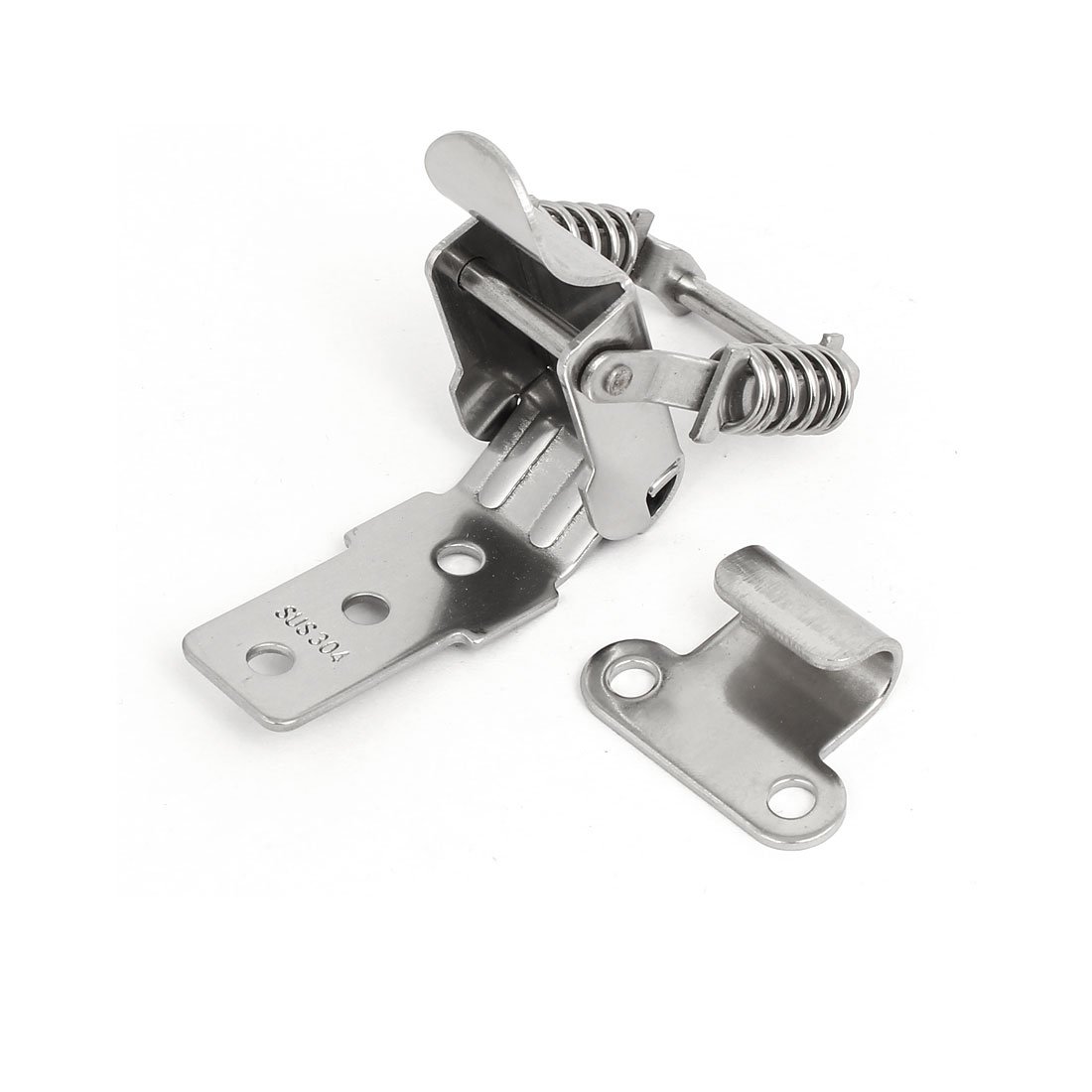 Stainless Steel Toolbox Latches - 8pcs Heavy Duty Spring Loaded Toggle Clamps with Straight Loop for Tool Boxes, Cabinets & Industrial Cases | Secure Fastening Solution for DIY Projects & Professional Use