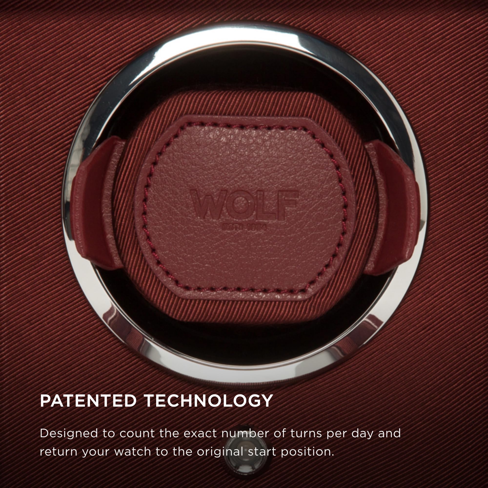 Premium Wolf Cub Single Watch Winder with Glass Cover - Automatic Watch Storage & Display Case for Rolex, Omega & Luxury Watches - Perfect for Home, Office & Travel Use