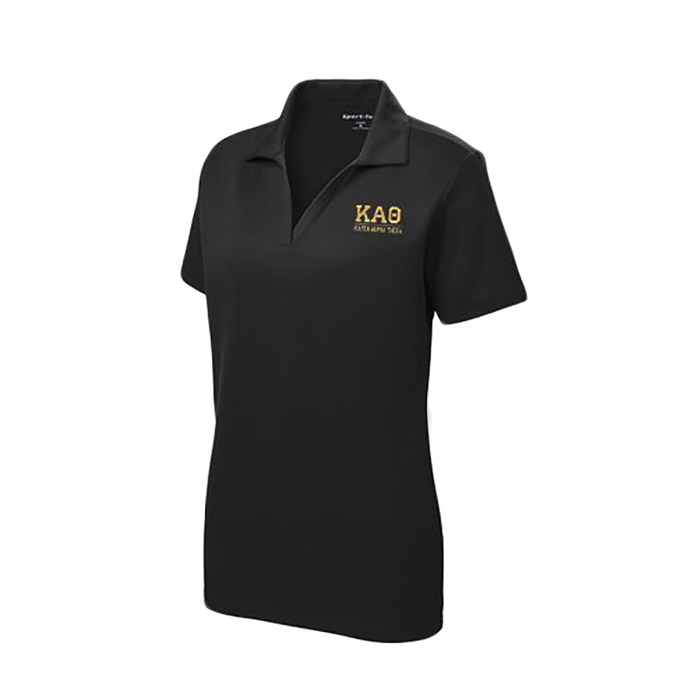 Kappa Alpha Theta Greek Letter Polo Shirts for Women - Comfortable Cotton Sorority Apparel - Perfect for College Events, Rush Week & Sisterhood Activities