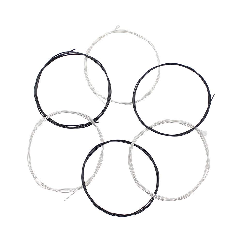6-Piece Classical Guitar Strings Set (.028-.043) - Nylon Strings with Two Colors & Normal Tension for Smooth Playability | Perfect for Beginners, Professionals & Live Performances