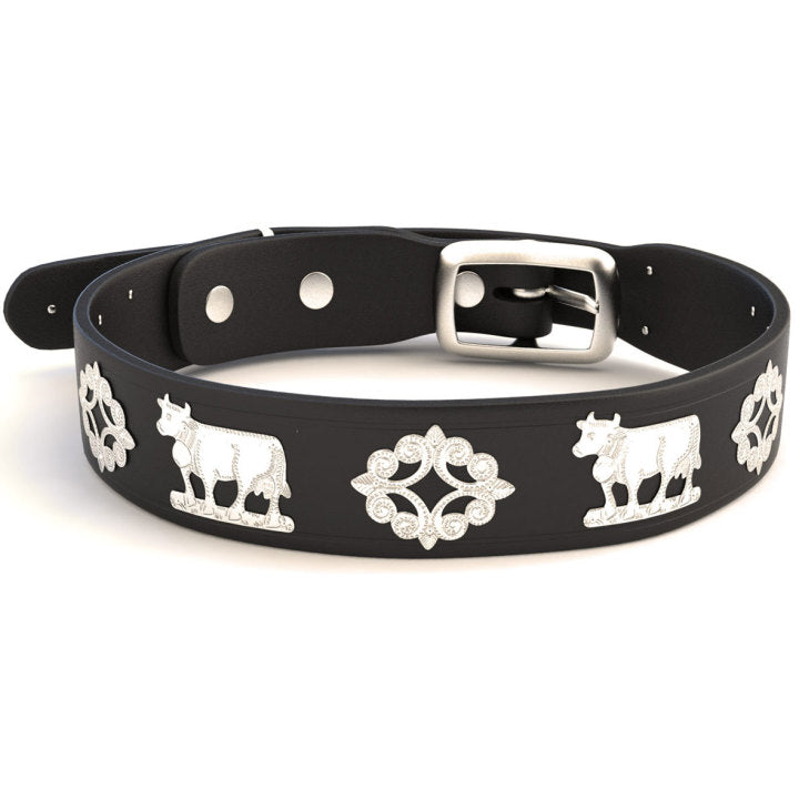 Premium 1 1/4 Inch Medium Swiss Dog Collar - Contemporary Design for Small to Medium Dogs - Perfect for Daily Walks, Training & Fashion Accessories