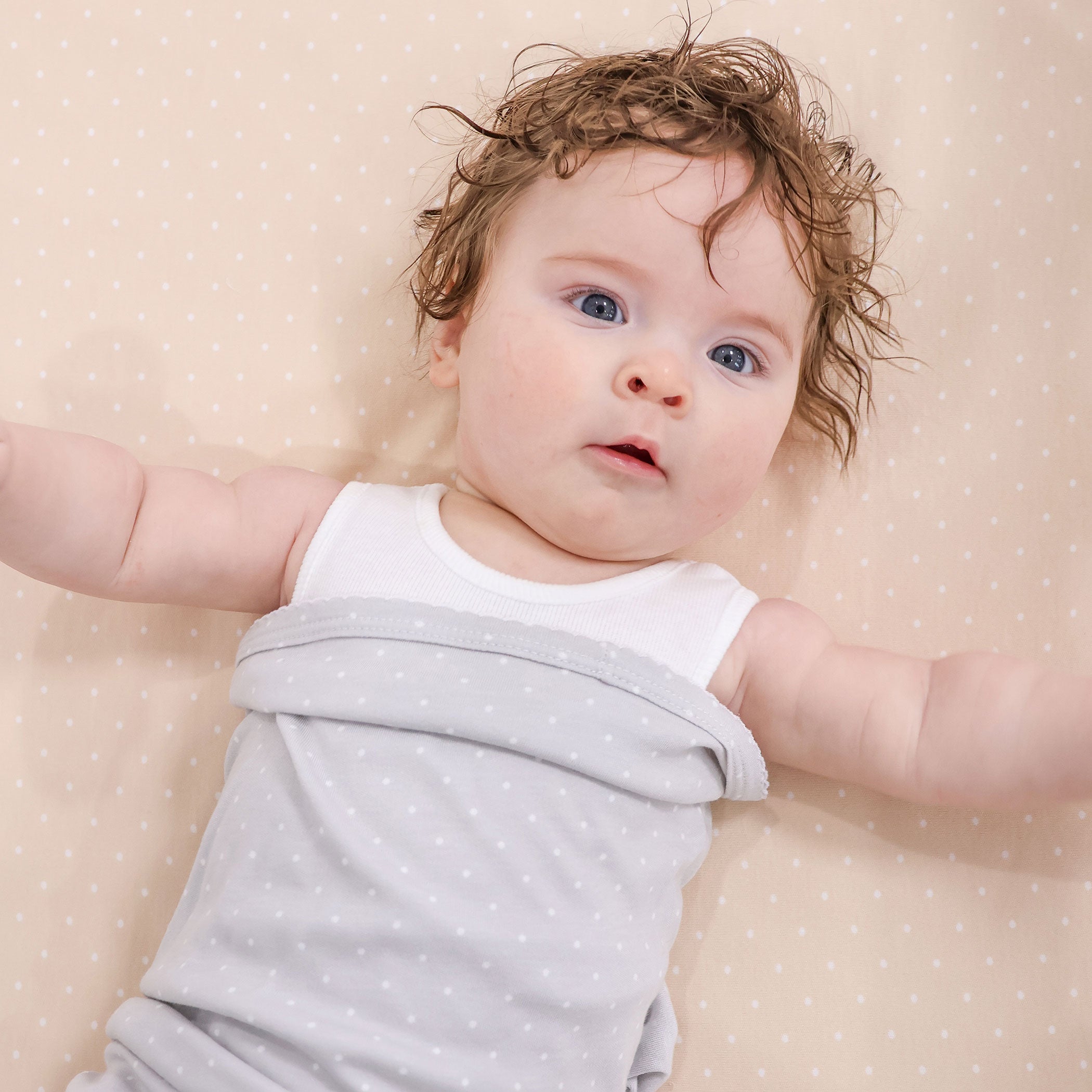 Soft Jersey Swaddle Wrap for Babies - 2 Pack in Grey & Taupe - Perfect for Newborns, Infants & Baby Showers