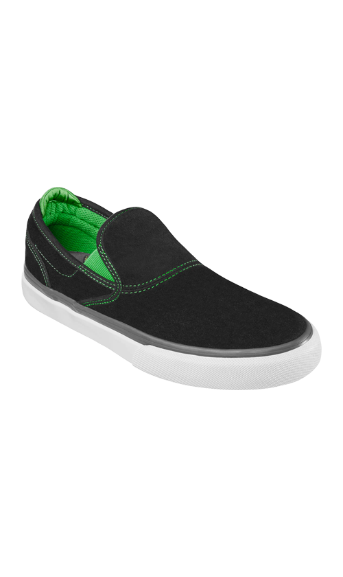Emerica x Creature Wino G6 Slip-On Skate Shoes for Men - Black/Green - Comfortable & Durable for Skateboarding & Casual Wear