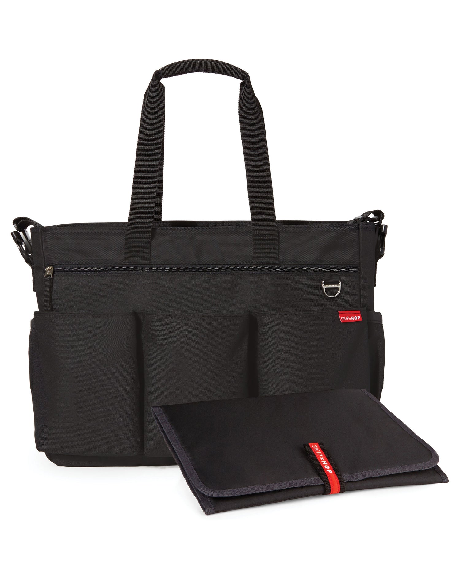 Skip Hop SH230100 Duo Signature Double Diaper Bag - Black | Stylish & Spacious Baby Bag for Moms, Perfect for Travel, Daycare & Everyday Use