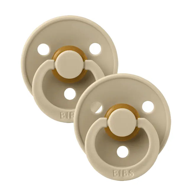 Original Color Collection Round Latex Pacifier 2-Pack - Vanilla Scented | Soothing Baby Essentials for Daycare & Travel