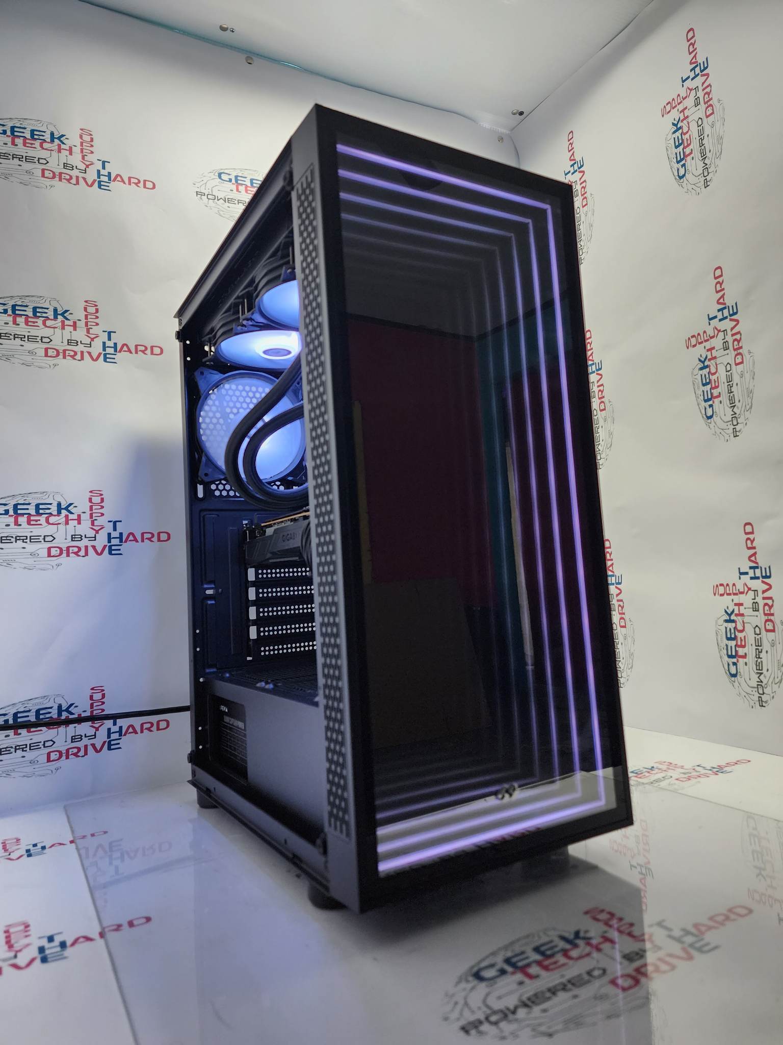 Optillusion H7 Gaming PC - Intel i7 Processor, NVIDIA RTX 4070, 1TB SSD, RGB Lighting, Liquid Cooling, WiFi - High Performance Desktop Computer for Gaming, Streaming & Content Creation
