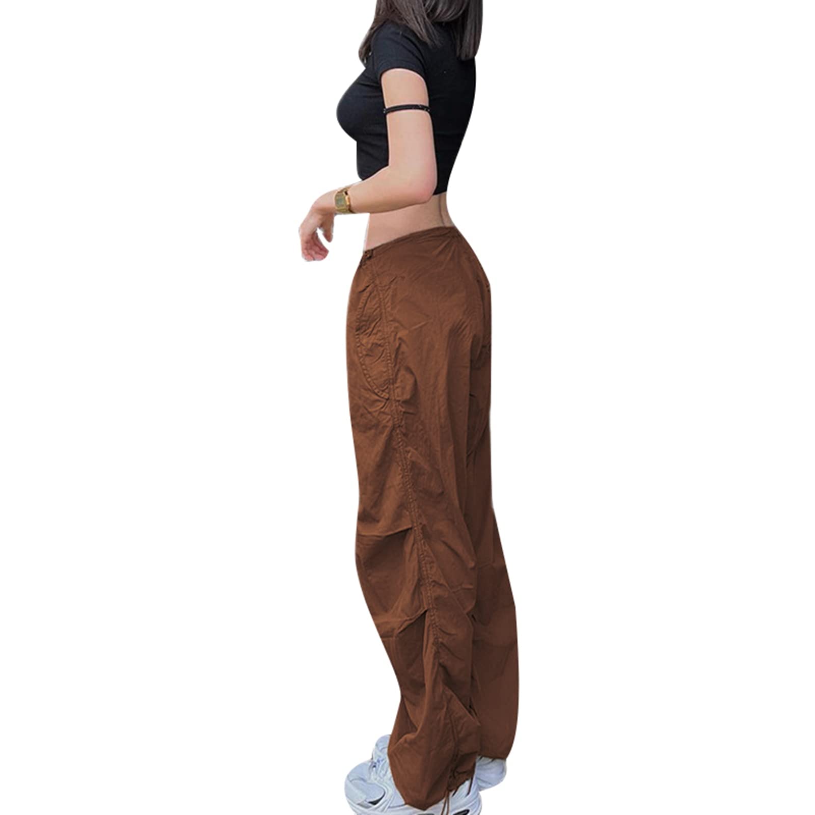Y2K Baggy Cargo Pants for Women - Hip Hop Punk Joggers, Casual Sweatpants with Wide Leg & Loose Fit - Streetwear Fashion for Concerts, Raves & Urban Style