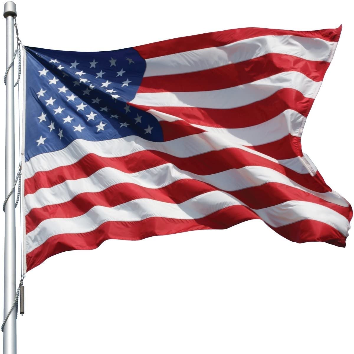 Premium Heavy Duty 12x18 Foot American Flag - 200 Denier Nylon, Embroidered Stars, Sewn Stripes, Brass Grommets for Outdoor Use | Perfect for Backyards, Parades & Patriotic Events