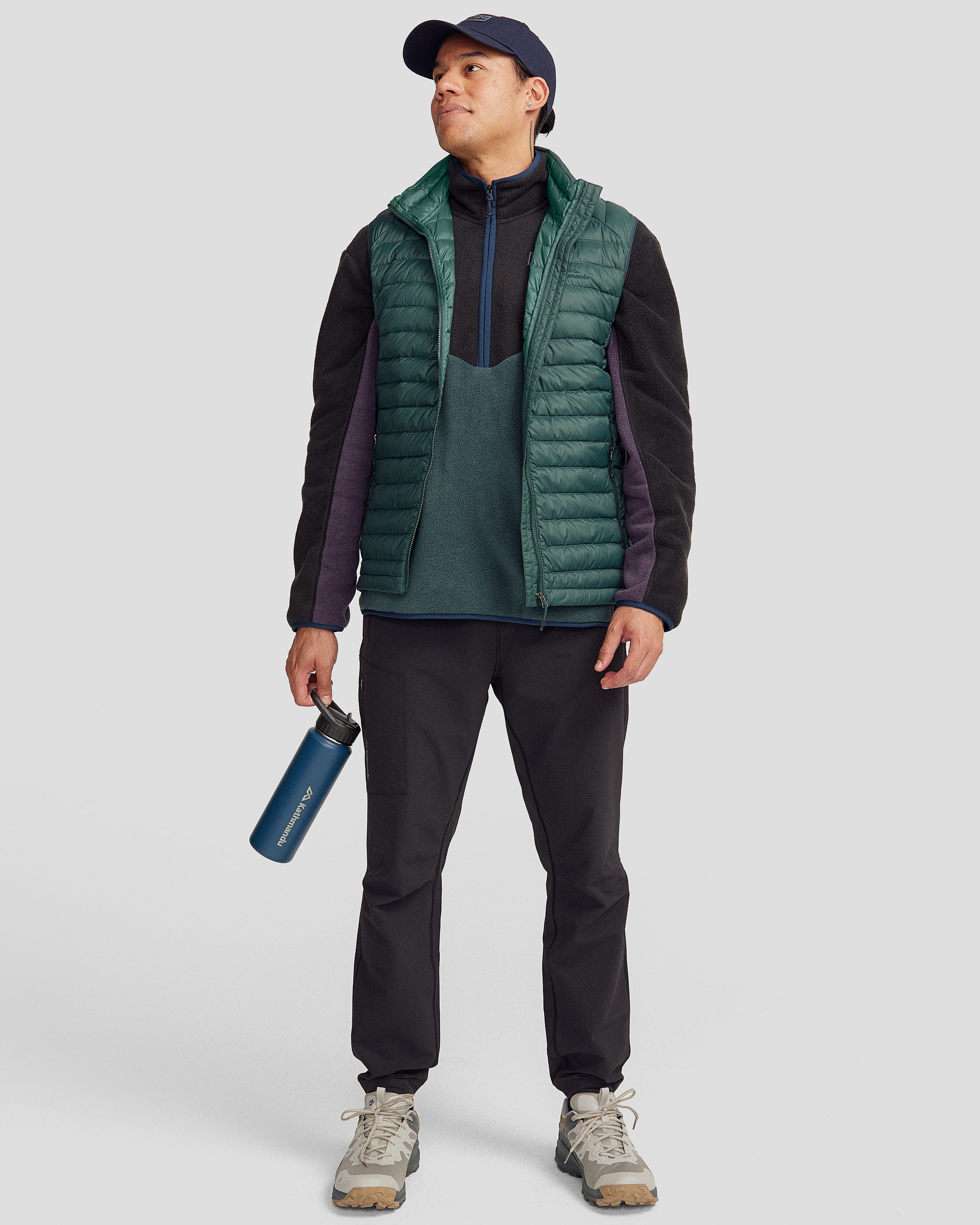 Men's Heli Down Vest v4 - Lightweight Warm Winter Jacket for Outdoor Activities - Deep Forest Green - Perfect for Hiking, Camping & Cold Weather Adventures