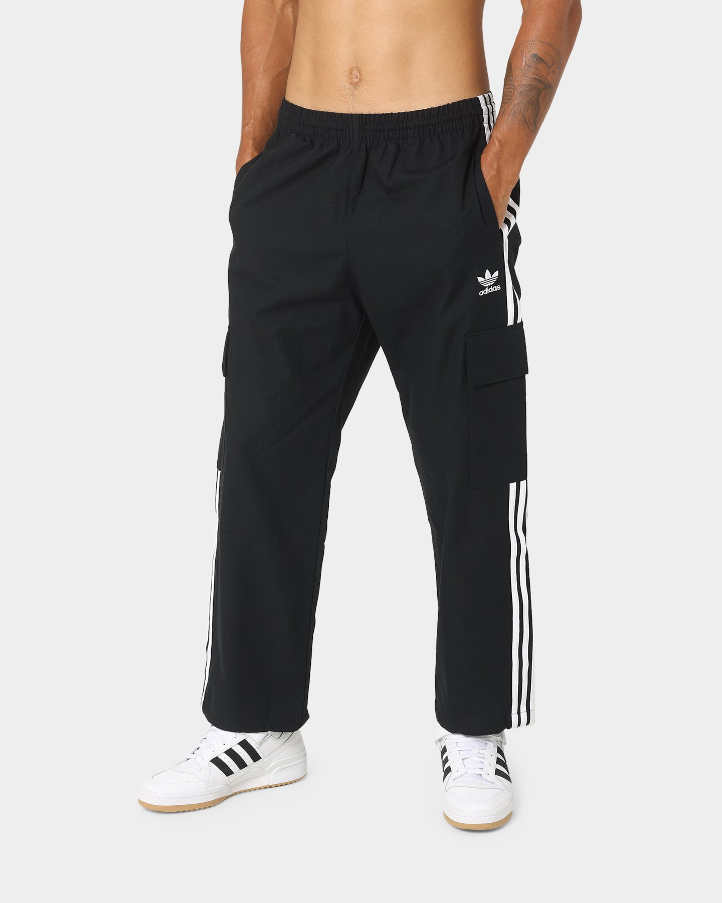 Adidas 3 Stripes Cargo Pants for Men - Black Tactical Military Style Joggers with Multiple Pockets | Perfect for Outdoor Activities, Hiking & Casual Wear