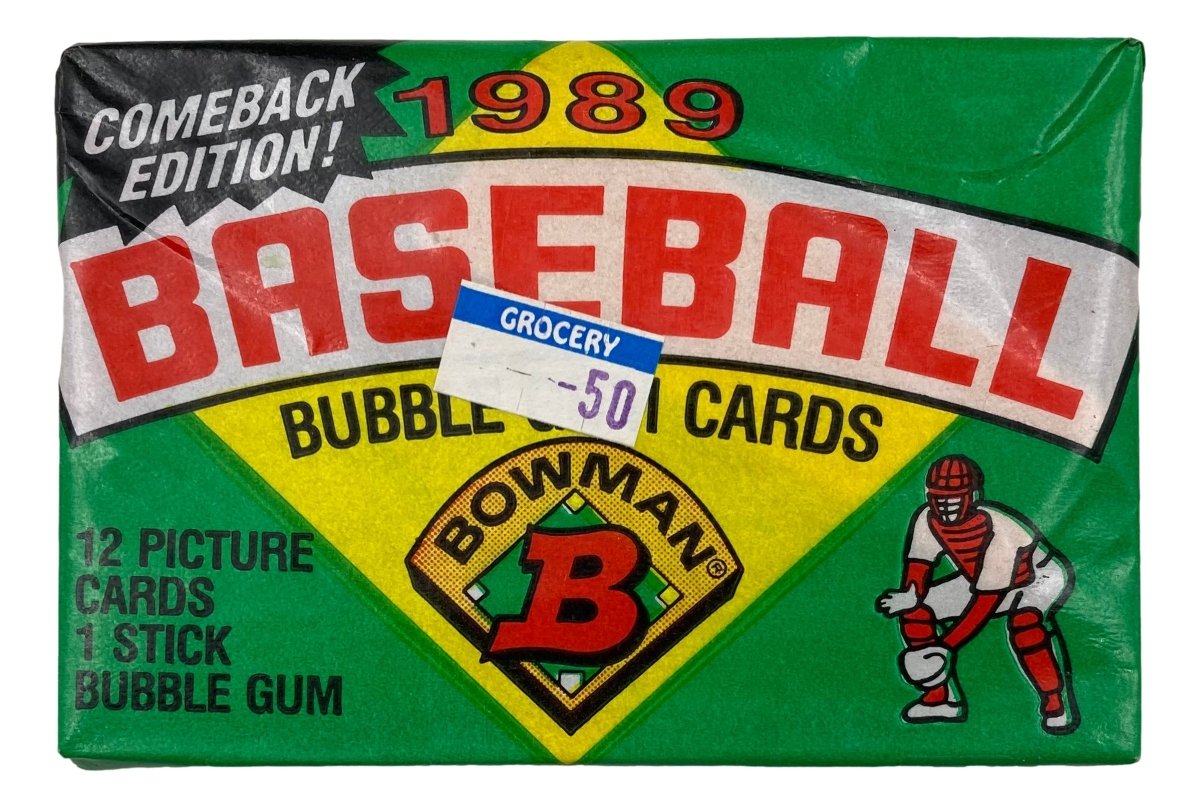 1989 Bowman MLB Baseball 12 Card Wax Pack - Vintage Baseball Cards Collection for Trading & Display - Perfect for Collectors, Gift Giving & Sports Memorabilia Enthusiasts