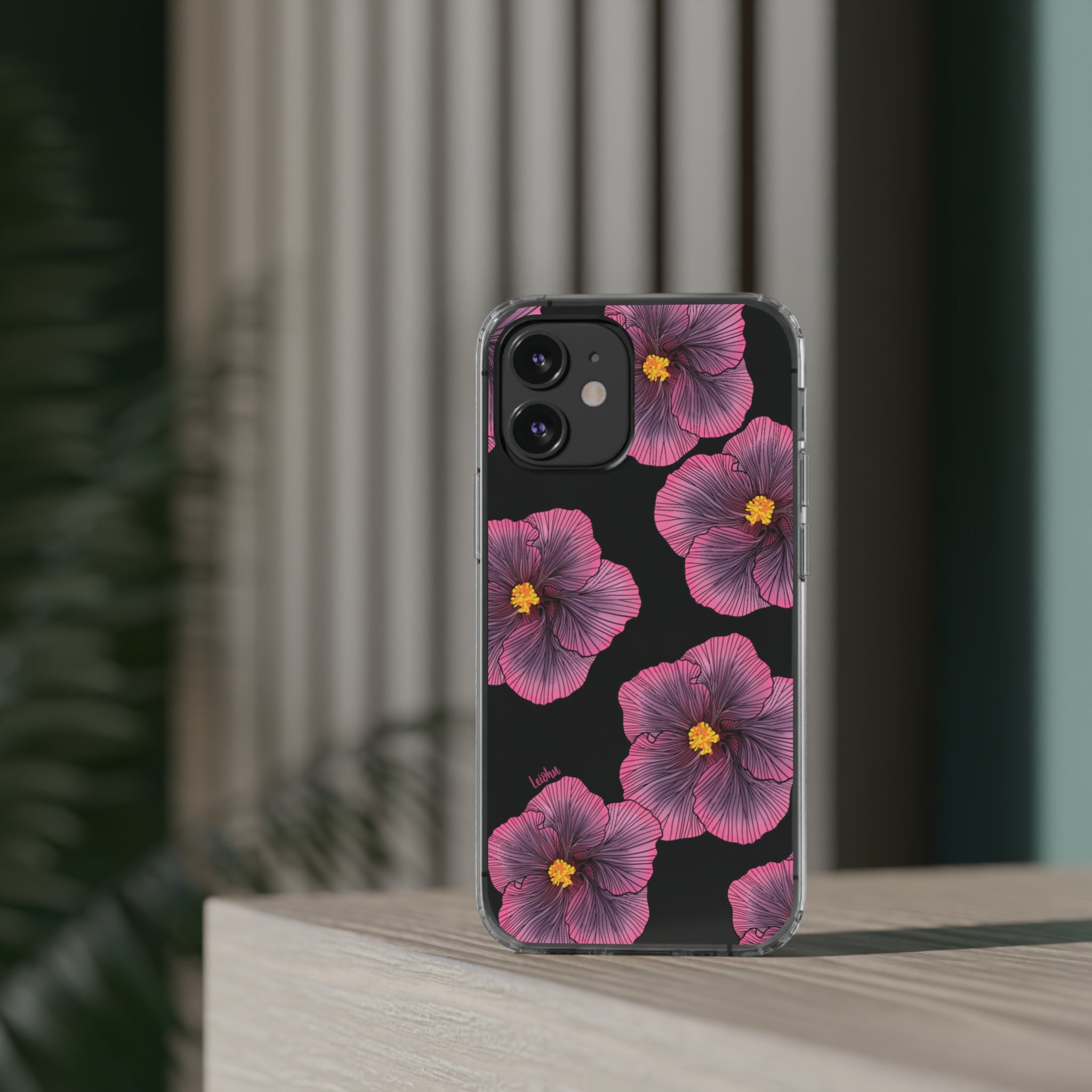 Sunset Hibiscus Clear Phone Case - Durable Protective Cover for iPhone & Samsung | Perfect for Everyday Use, Travel & Outdoor Activities