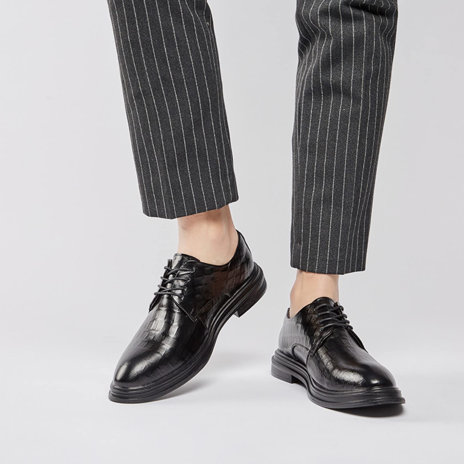 Men's Comfortable Oxford Dress Shoes - Classic Lace-Up Formal Shoes for Wedding, Business & Casual Wear | Durable Leather Business Shoes for Office, Party & Outdoor Occasions
