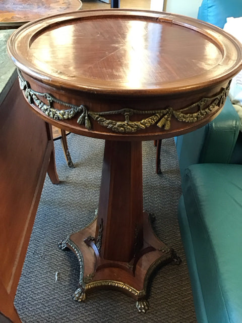 22 x 31 Inlay Accent Table - Handcrafted Wooden Coffee Table with Mosaic Design - Perfect for Living Room, Bedroom, or Office Decor