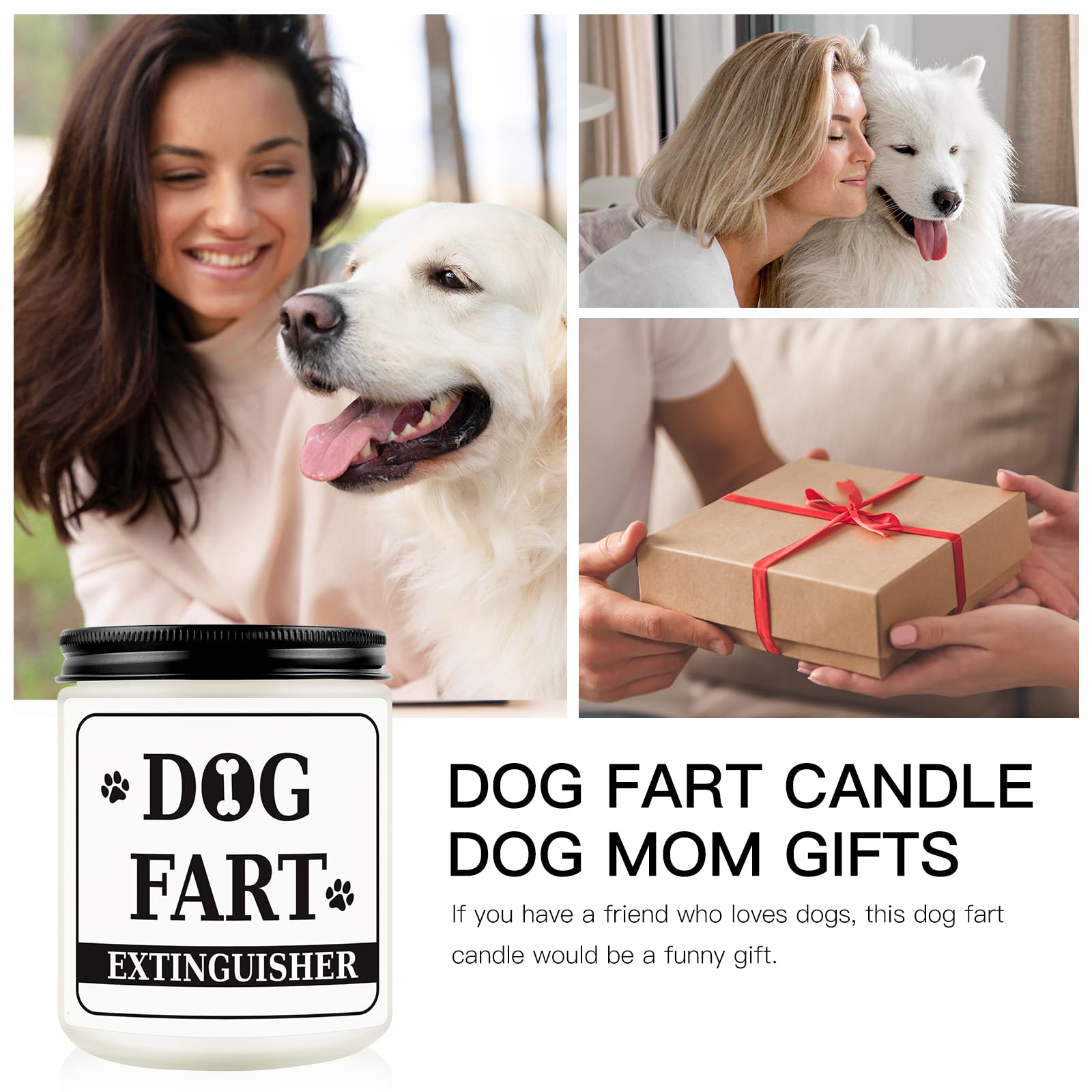 Funny Dog Fart Scented Candle - Perfect Gift for Dog Lovers & Pet Owners - Unique Birthday & Christmas Present for Women Who Love Dogs - Great for Home Decor, Gag Gifts & Dog-Themed Parties
